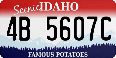 ID license plate 4B5607C