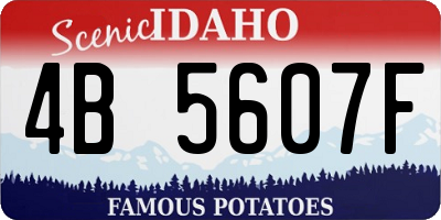 ID license plate 4B5607F