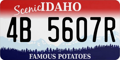 ID license plate 4B5607R