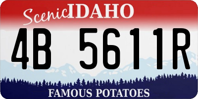 ID license plate 4B5611R