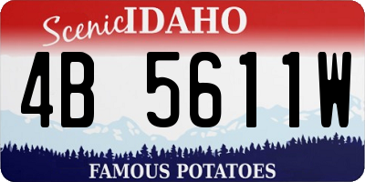 ID license plate 4B5611W