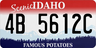 ID license plate 4B5612C