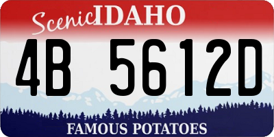 ID license plate 4B5612D