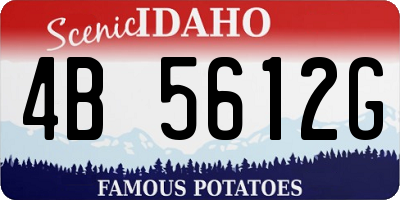 ID license plate 4B5612G