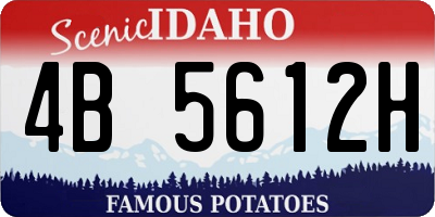 ID license plate 4B5612H