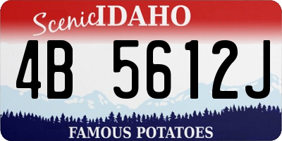 ID license plate 4B5612J