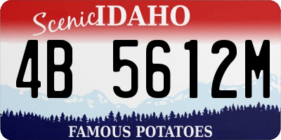 ID license plate 4B5612M