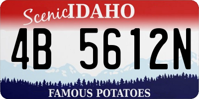 ID license plate 4B5612N