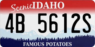 ID license plate 4B5612S