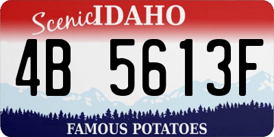 ID license plate 4B5613F