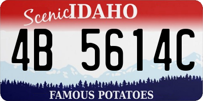 ID license plate 4B5614C