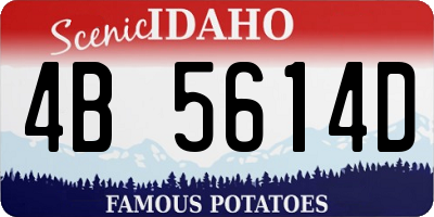 ID license plate 4B5614D