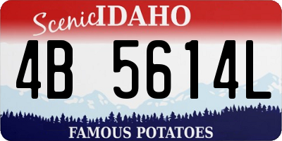 ID license plate 4B5614L