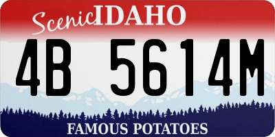 ID license plate 4B5614M