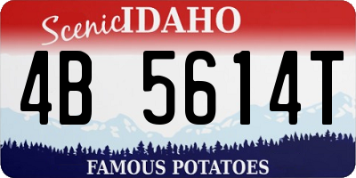 ID license plate 4B5614T