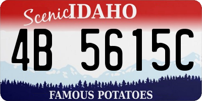 ID license plate 4B5615C