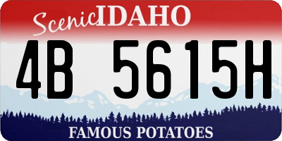 ID license plate 4B5615H