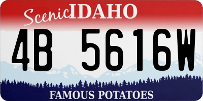 ID license plate 4B5616W