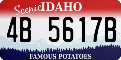ID license plate 4B5617B