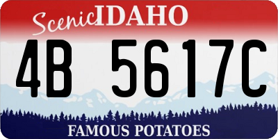 ID license plate 4B5617C