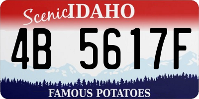 ID license plate 4B5617F