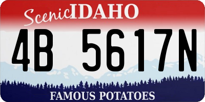 ID license plate 4B5617N