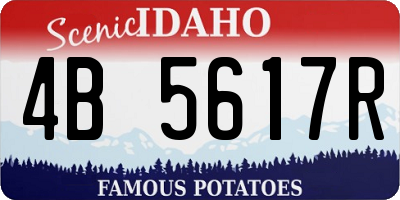 ID license plate 4B5617R