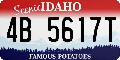 ID license plate 4B5617T