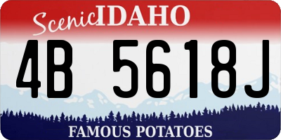ID license plate 4B5618J