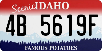 ID license plate 4B5619F