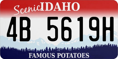 ID license plate 4B5619H