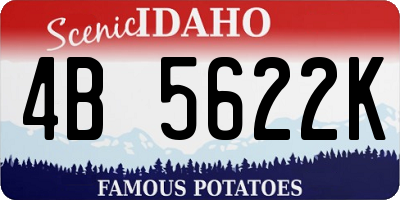 ID license plate 4B5622K