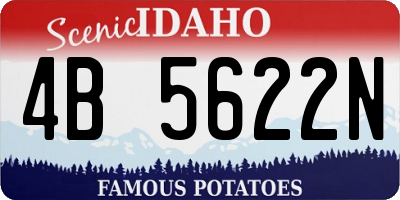 ID license plate 4B5622N