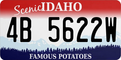 ID license plate 4B5622W