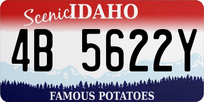 ID license plate 4B5622Y
