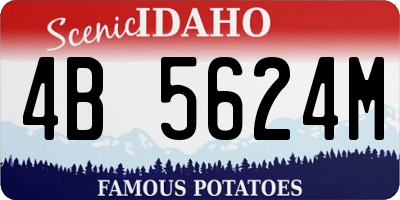ID license plate 4B5624M