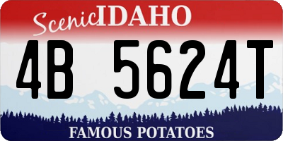 ID license plate 4B5624T