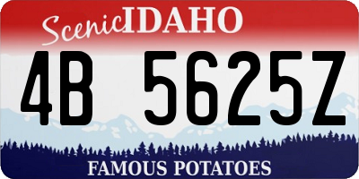 ID license plate 4B5625Z