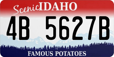 ID license plate 4B5627B