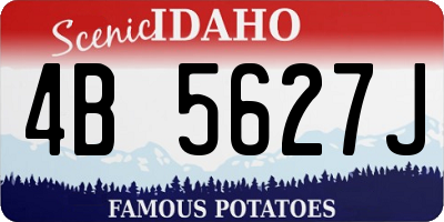 ID license plate 4B5627J