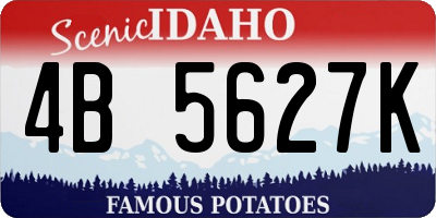 ID license plate 4B5627K