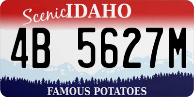 ID license plate 4B5627M