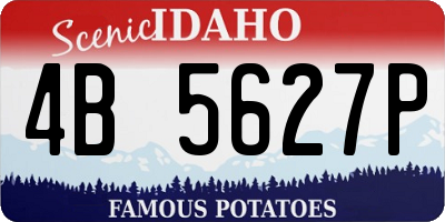 ID license plate 4B5627P