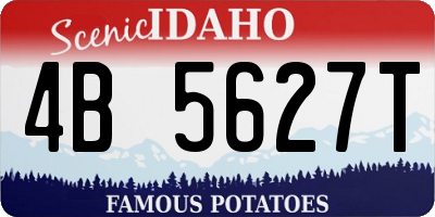 ID license plate 4B5627T