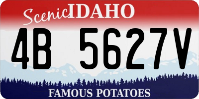 ID license plate 4B5627V