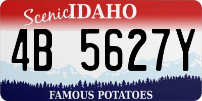 ID license plate 4B5627Y