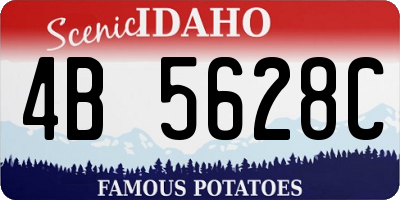 ID license plate 4B5628C