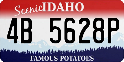 ID license plate 4B5628P