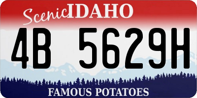 ID license plate 4B5629H