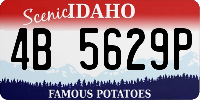 ID license plate 4B5629P